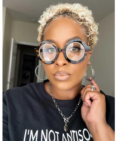 Vooglam Gold Tortoise Blue Light Blocking Glasses for Men & Women | Anti-UV Eyestrain Eyewear OA01776-02 - Buy Online on GoSupps.com