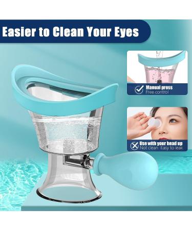 2PCS Eye Wash Cup Kit for Effective Eye Cleansing and Soothing Tired Eyes - Blue - Buy Online on GoSupps.com