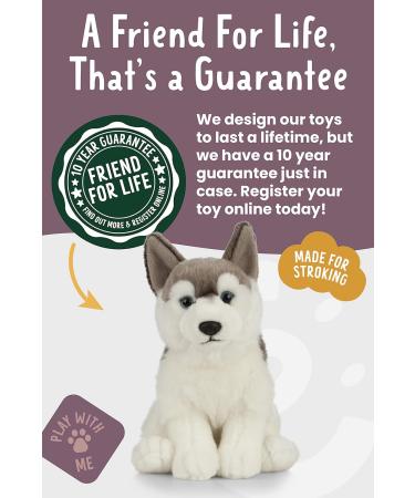 Living Nature AN461 Husky Realistic Soft Cuddly Dog Toy - Eco-Friendly Plush 21cm - Buy Online on GoSupps.com