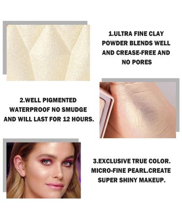 White Highlighter Makeup Palette - Waterproof & Long-Lasting Shimmer Contour Powder | Brightens & Illuminates Face | 01 Pearl White - Buy Online on GoSupps.com