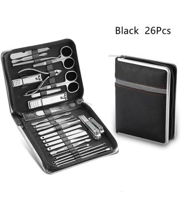 Nail Clippers Set 11-26 Pcs Professional Stainless Steel Nail Clippers Manicure Set Cutter Scissor Cuticle Nipper Nail Tools Set Travel Case Kit Nail Care kit - Buy Online on GoSupps.com