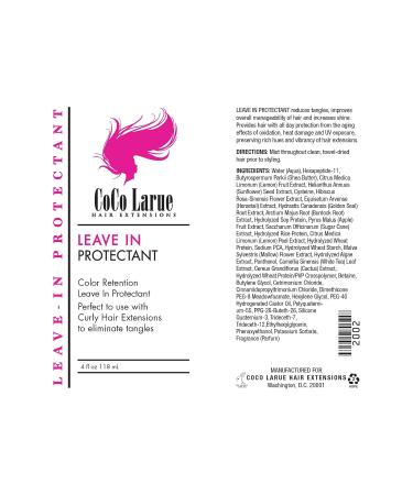CoCo La Rue Leave In Heat Protectant Spray- Fight Against Heat Damage- No Frizzy Strands- Lightweight & Superior Heat Protection Spray For Hair Extensions 4oz (1pack) Leave In Heat Protectant Spray (1-Pack) - Buy Online on GoSupps.com