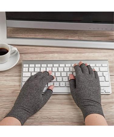 Buy Arthritis Gloves for Women & Men - Fingerless Compression for Rheumatoid & Osteoarthritis - Ideal for Typing & Daily Use (Grey S - Buy Online on GoSupps.com