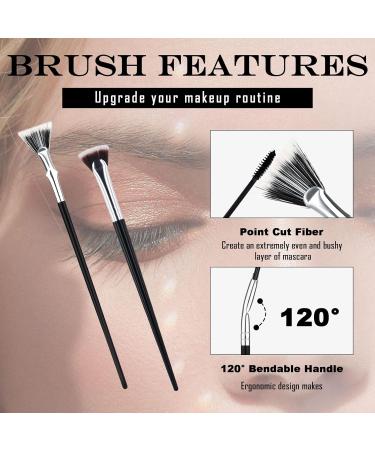 2pcs Multifunctional Mascara Brushes - Folding Angle & Scalloped Lash Separator for Eyelash Makeup | Perfect for Upper & Lower Lashes & Brows - Buy Online on GoSupps.com
