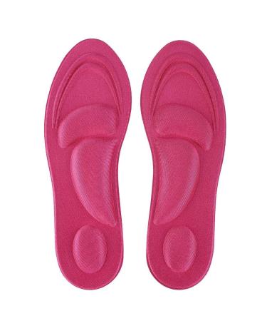 Orthotic Arch Support Insole Flat Feet Memory Foam Shoe Pad Plantar Fasciitis Comfort Accessory(Women-Magenta)