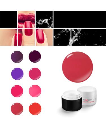 EuBeCos EuBeCos Wetlook WL51 Raspberry Colored UV and LED Gel 5ml No Sweat Layer Studio Quality Made in Germany