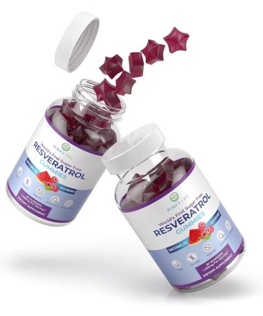1500mg Sugar-Free Resveratrol Gummies - Supports Digestive & Immune Health - Antioxidant, Anti-Aging, Heart & Brain Wellness - 60 Ct - Buy Online on GoSupps.com