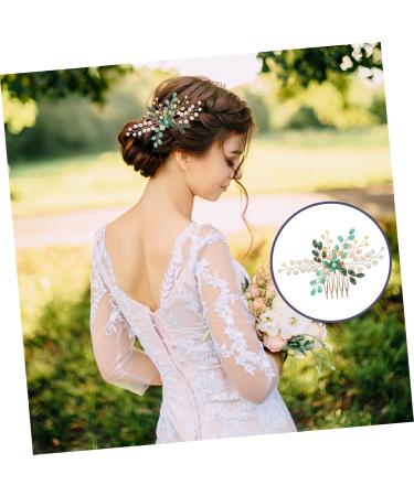 Ipetboom Wedding Headpiece for Bride Rhinestone Accessories for Women Bride Hair Accessories Green Hair Accessories for Prom Bridal Hair Accessories for Women Miss Hair Comb Metal Manual - Buy Online on GoSupps.com