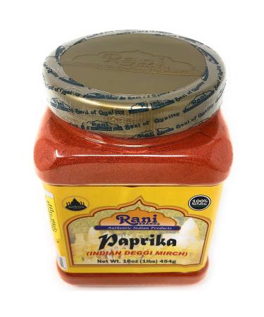 Rani Paprika (Deggi Mirch) Spice Powder Ground 16oz (454g) - All Natural, Salt-Free, Vegan - Indian Origin (1lb) - Buy Online on GoSupps.com