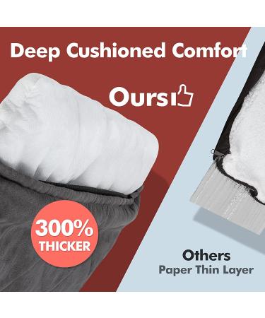 Ultra Warm Self Heating Cat Bed with Removable Cover | Large 36x24 In | Grey | Indoor/Outdoor Use for Cats and Dogs - Buy Online on GoSupps.com