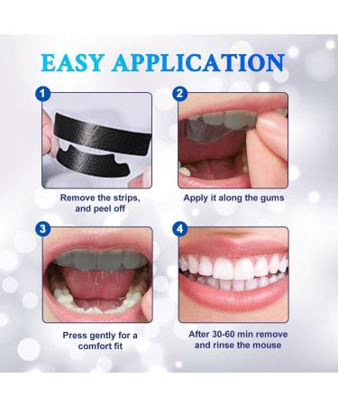 Non-Sensitive Teeth Whitening Strips Kit | Fast-Result Whitener - 28 Strips (14 Sets) - Peroxide Free - Buy Online on GoSupps.com