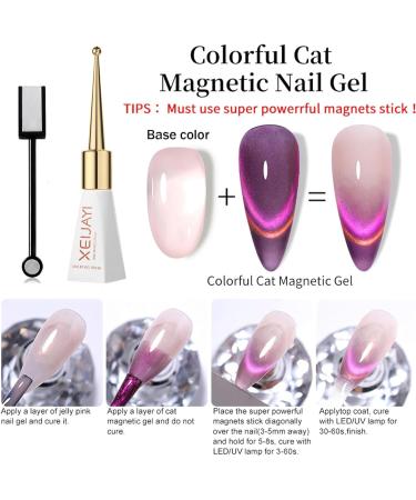SONGQEE Cat Eye UV Gel Nail Polish - 10 ml Gel Nail Polish for Women Home DIY Nail Art Manicure Durable (005 Green Style) - Buy Online on GoSupps.com