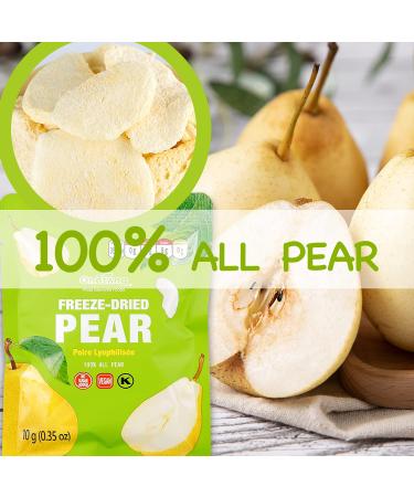 ONETANG Freeze-Dried Fruit Pears Chips 10 Pack - Non GMO, Kosher, Gluten-Free, Vegan, No Added Sugar - Healthy Snack, 0.35 Ounce Single-Serve Pack | Holiday Gifts - Buy Online on GoSupps.com