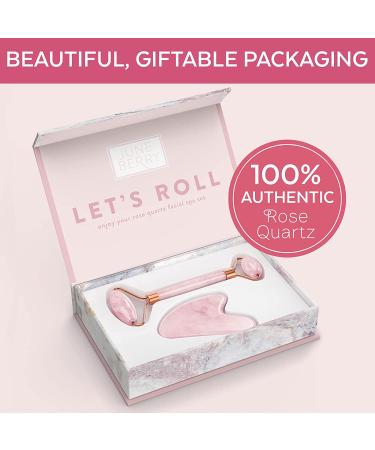 Face Roller Skin Care Set - Jade Roller Gua Sha & Rose Quartz | Ultimate Facial Beauty Tools for Face and Eye Massager - Buy Online on GoSupps.com