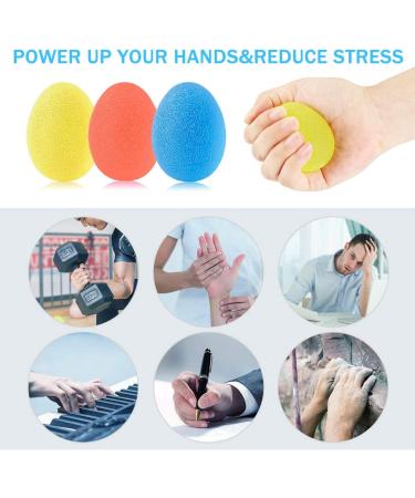 ICOUVA Gel Hand Balls - 3PCS Therapy Exercise Squeeze Balls for Arthritis, Grip Strengthening, and Stress Relief - Buy Online on GoSupps.com