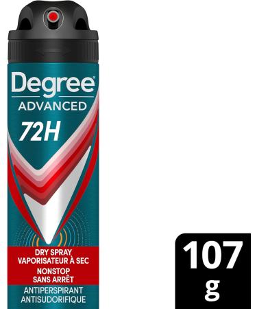 Degree Men Advanced Dry Spray Antiperspirant Deodorant for 72H Sweat & Odour Protection Nonstop with MotionSense Technology 107g - Buy Online on GoSupps.com