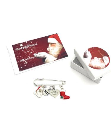 Baby's First Christmas 2023 Nappy Pin Baby Brooch Keepsake Charms in Gift Box - Buy Online on GoSupps.com