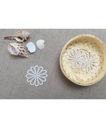 Honbay 40pcs White Lace Flower Applique Patches for Sewing Craft Decoration - Buy Online on GoSupps.com