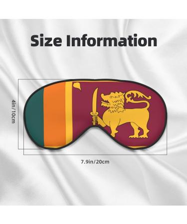 Sri Lanka Flag Print Silk Eye Mask - Sleep Blindfold for Men & Women | Night Light Blocking Sleep Shade - Buy Online on GoSupps.com