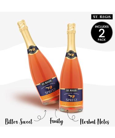 St. Regis Spritz 2 Pack (2 x 750 mL Per Bottle) - Non Alcoholic Sparkling Wine - Low Carb and Low Sugar - Perfect Food Pairing - Ideal Wedding Gifts or Gift Baskets - Enjoy Life and Flavorful Wine - Buy Online on GoSupps.com
