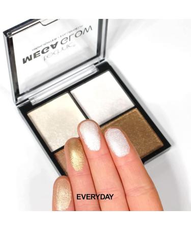 Technic Mega Glow Highlighter Palette - 4 Highly Pigmented Shimmer Powders for All Skin Tones - 10g - Buy Online on GoSupps.com