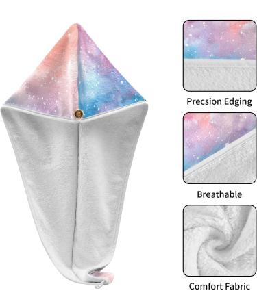 Super Absorbent Glittering Hair Towel 2 Pack | Quick Dry Hair Turbans for Women & Girls - Buy Online on GoSupps.com