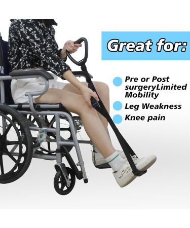 KkaFFe Leg Strap Knee Replacement Recovery Aids Legs Strap Lift for Get in and Out of Bed Car Wheelchair for Disables and Elderly Leg Straps Leg Aid Lift Strap (37.40in-53.14in) Black-1pack - Buy Online on GoSupps.com