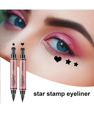 Heart Stamp Eye Liner Eye Liner with Stamp - Waterproof Perfect Wing Cat Eye Liner Long-Lasting Wing Eye Liner Stamp for Eye Face Makeup - Buy Online on GoSupps.com