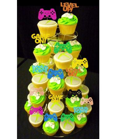 37 Pcs Video Game Controllers Cupcake Toppers Gamer Cake Topper Decoration Video Game Cupcake Topper Supply for Kids Gaming Themed Birthday Party Supplies Favors - Buy Online on GoSupps.com