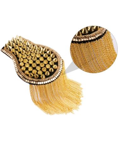 Men's Dress Jacket with Shoulder Epaulet & Golden Tassel - Stylish Blazer for New Year Costume - Unisex Punk Fringe Epaulets - Buy Online on GoSupps.com