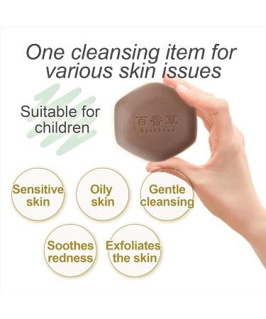 Hyakkaso Herbs & Minerals Facial Soap - Acne Care for Sensitive Dry & Normal Skin | Japanese Skincare | 80g | International Shipping - Buy Online on GoSupps.com