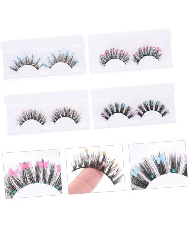 Beaupretty Sequins 4 Pairs sequin false eyelashes handmade eye lashes pesta as postizas naturales segmented false eyelashes artificial eyelashes natural false decorate cosplay chemical fiber - Buy Online on GoSupps.com