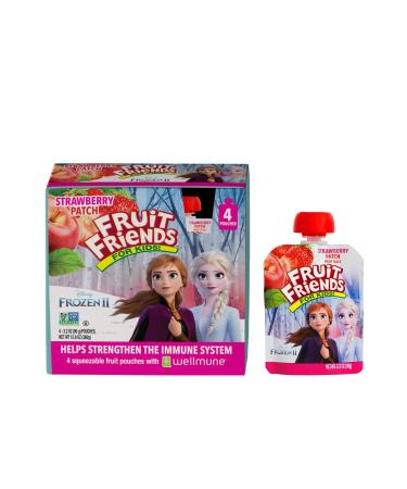 Frozen 2 Strawberry Applesauce Pouches With Wellmune - Fruit Friends Immunity Boosting Apple Sauce Squeeze - Gluten Free, Dairy Free and Allergen Free - No Added Sweeteners - 3.2 Ounce (24 BPA Free Pouches) Strawberry 3.2 …