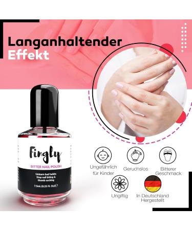 Fingly Bitter Nail Polish 7.5ml - Stop Nail Chewing & Promote Healthy Growth | Child-Friendly Formula Against Nail Biting - Buy Online on GoSupps.com