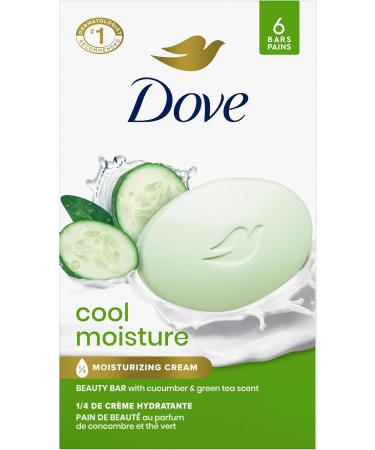 Dove Skin Care Beauty Bar For Softer Skin Cucumber and Green Tea More Moisturizing Than Bar Soap 106 g 6 count & Beauty Bar more moisturizing than bar soap Original for clean and soft skin 106 g 10 ct cool moisture+ Beauty Bar - Buy Online on GoSupps.com