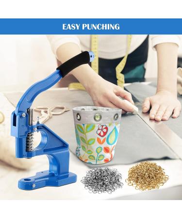 POWLAB Eyelet Hole Punch Kit - Heavy Duty Grommet Tool Set with 3 Setting Dies, 3 Punching Dies, and 3000Pcs Silver & Golden Grommets - 6/10/12mm - Buy Online on GoSupps.com