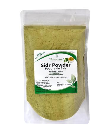 Yauvanya Sidr (Ziziphus jujuba) Leaves Powder - 100% Natural Mild Hair Cleanser Vegan Qasil for Haircare - 100gms