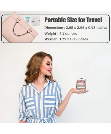 Portable Rose Gold Contact Lens Case with Cleaner Washer Eye Lens Applicator & Solution Bottle - Travel Size Kit for Daily Use - Buy Online on GoSupps.com