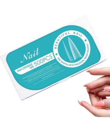 Nail Extension Kit Artificial False Nails Gel Extension Kit Nail Forms Frosted Fast Manicure Set Matte Nail Tips for Nail Salons Homes 01 - Buy Online on GoSupps.com