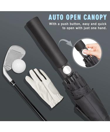 ZOMAKE 62 Inch Golf Umbrella - Large Windproof Umbrella for Men - Automatic Open Double Canopy - Vented Stick Umbrella - Black - Buy Online on GoSupps.com