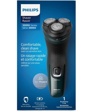 Philips Electric Shaver Series 3000X Wet & Dry with Self-Sharpening Blades X3002/00 Series X3000 - Buy Online on GoSupps.com