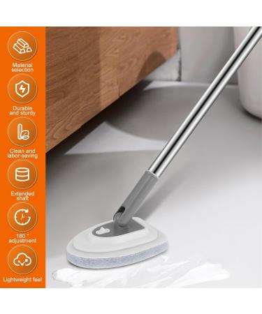 Shower Cleaning Brush with Long Handle 180 Rotatable Tile Tub Shower Scrubber with 5 Replaceable Pads Adjustable Long Handled Scrub Brush for Cleaning Shower Bathroom Cleaner Brush - Buy Online on GoSupps.com