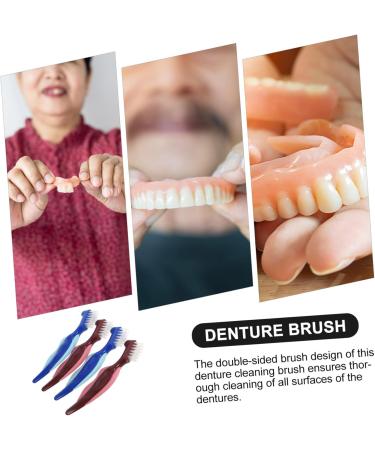 Hoement 4-Piece Dental Prosthesis Cleaning Brush Set | Best Toothbrush for Dentures & Dental Care | International Shipping - Buy Online on GoSupps.com