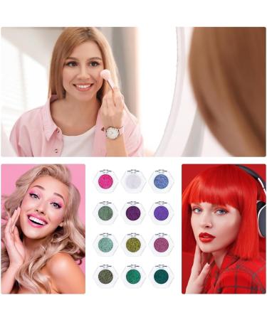  dewdat Unique Glitter Eyeshadow Cosmetic Eyeshadow 12X Long Lasting Glitter Makeup Eyeshadow for Women Unique | Unique Glitter Reflective Eyeshadow for - Buy Online on GoSupps.com