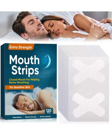 120Pcs Mouth Tape for Sleeping Sleep Mouth Tape Anti Snoring Mouth Strips for Less Mouth Breath Improving Nasal Breathing & Nighttime Sleeping