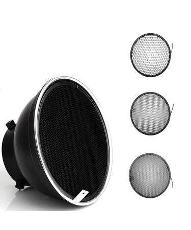 Godox 7"/18cm Standard Reflector Diffuser with Honeycomb Grid 20/40/60 Degree for Bowens Mount Studio Light Strobe Flash