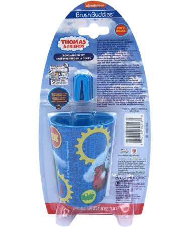 Thomas & Friends Happy Brushing Time Toothbrush Set for Kids - Soft Bristles, Protect Cover Cap, Rinsing Cup - Buy Online on GoSupps.com