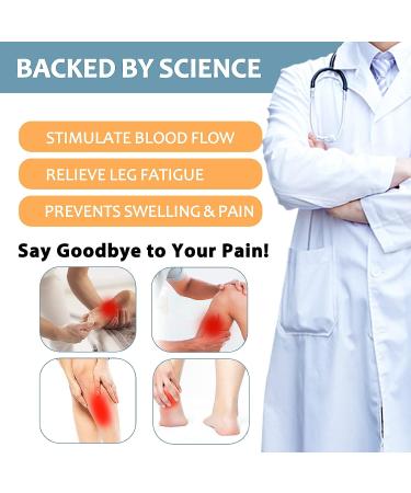 Fenglaoda 4 Pairs Compression Socks 20-30mmHg for Men & Women - Knee High Nurse Pregnant Medical Running Travel Athletic Socks - D-4Pairs Black/White - Large-X-Large - Buy Online on GoSupps.com