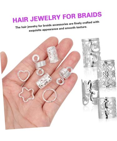 1 Box Braid Hair Accessories Dreadlock Accessories Beads for Hair Braids Hair Jewels Braiding Accessories Hair Jewelry Hair for Braids Braiding Hair Pendants Hair Beads Metal FRCOLOR - Buy Online on GoSupps.com