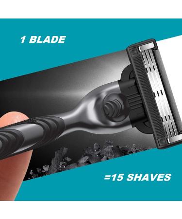 Buy Mach3 Charcoal Razor for Men - 1 Handle + 4 Blade Refill | International Shipping Available - Buy Online on GoSupps.com
